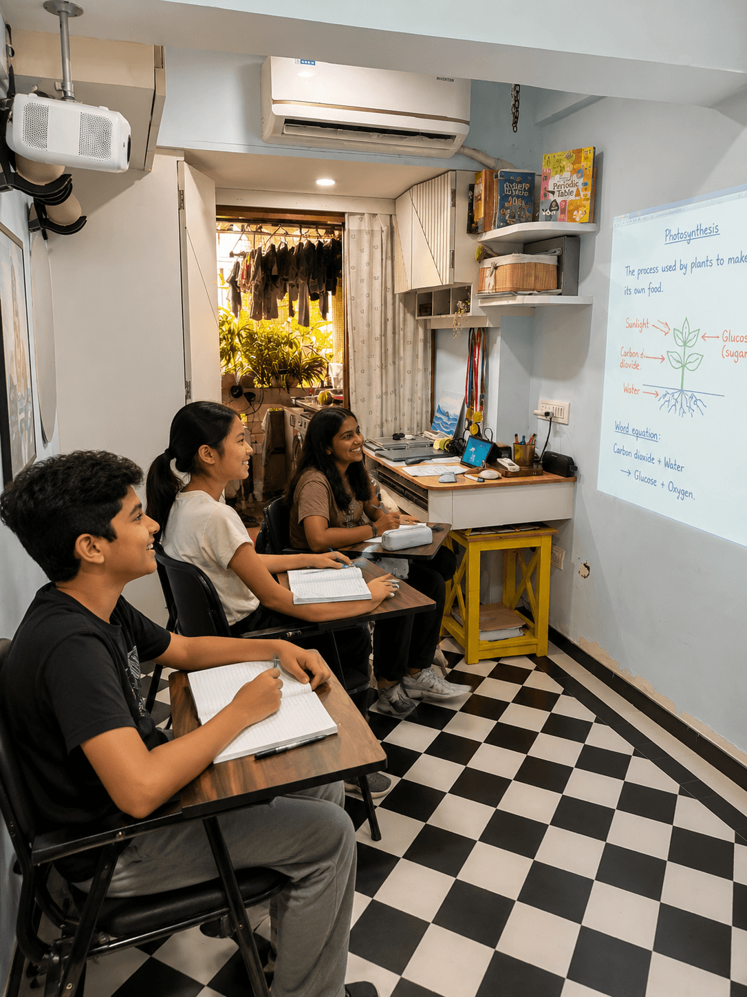 Toplearn students engaged in a live classroom lesson on photosynthesis
